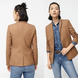 J. Crew Regent Blazer in Warm Camel wool flannel
